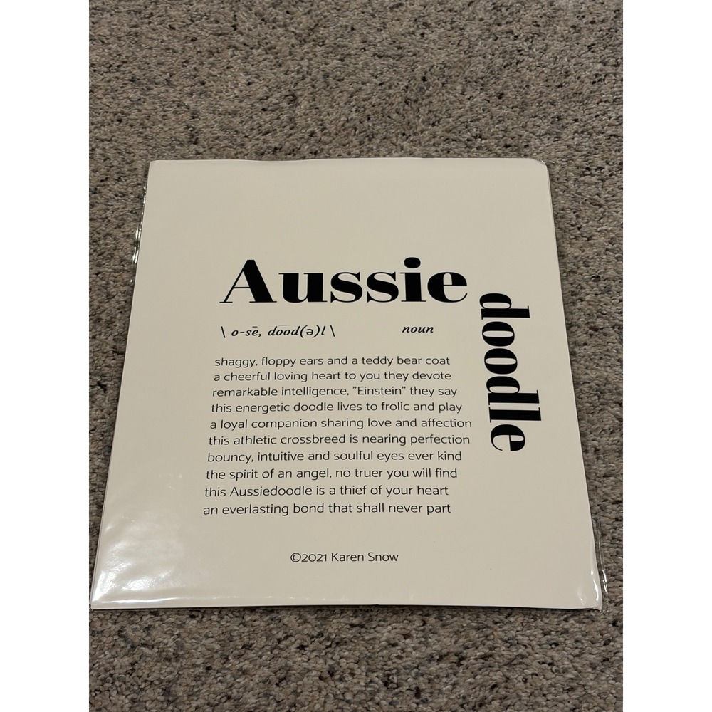 Karen Snow Aussiedoodle Dog Definition Art Print 8x10 Wall Decor New